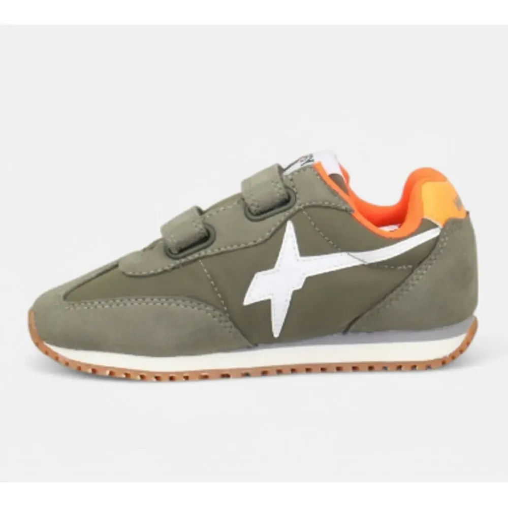 W6YZ Kids Khaki SAMOA VL Sneakers Shoes Size 1.5